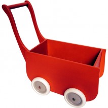 Carrito de madera muñecas